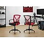 Monarch Specialties Inc. Ergonomic Mesh Swivel Computer and Desk Chair, Red/Black (I 7357)~#|#~sp312208125_sc7