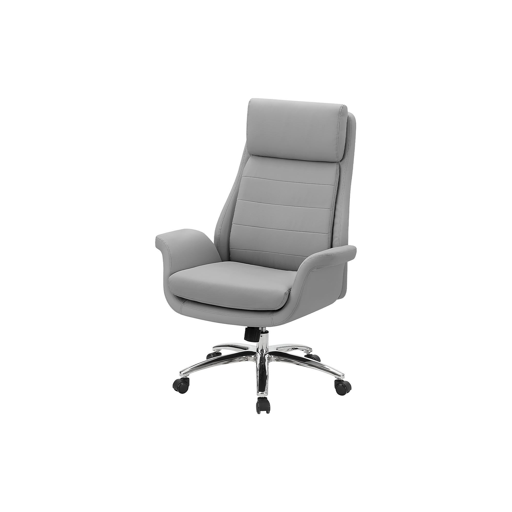 Monarch Specialties Inc. Ergonomic Faux Leather Swivel Executive Chair, Light Grey (I 7251) Sansujyuku sansujyuku.com