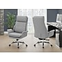 Monarch Specialties Inc. Ergonomic Faux Leather Swivel Executive Chair, Light Grey (I 7251)~#|#~sp312209985_sc7