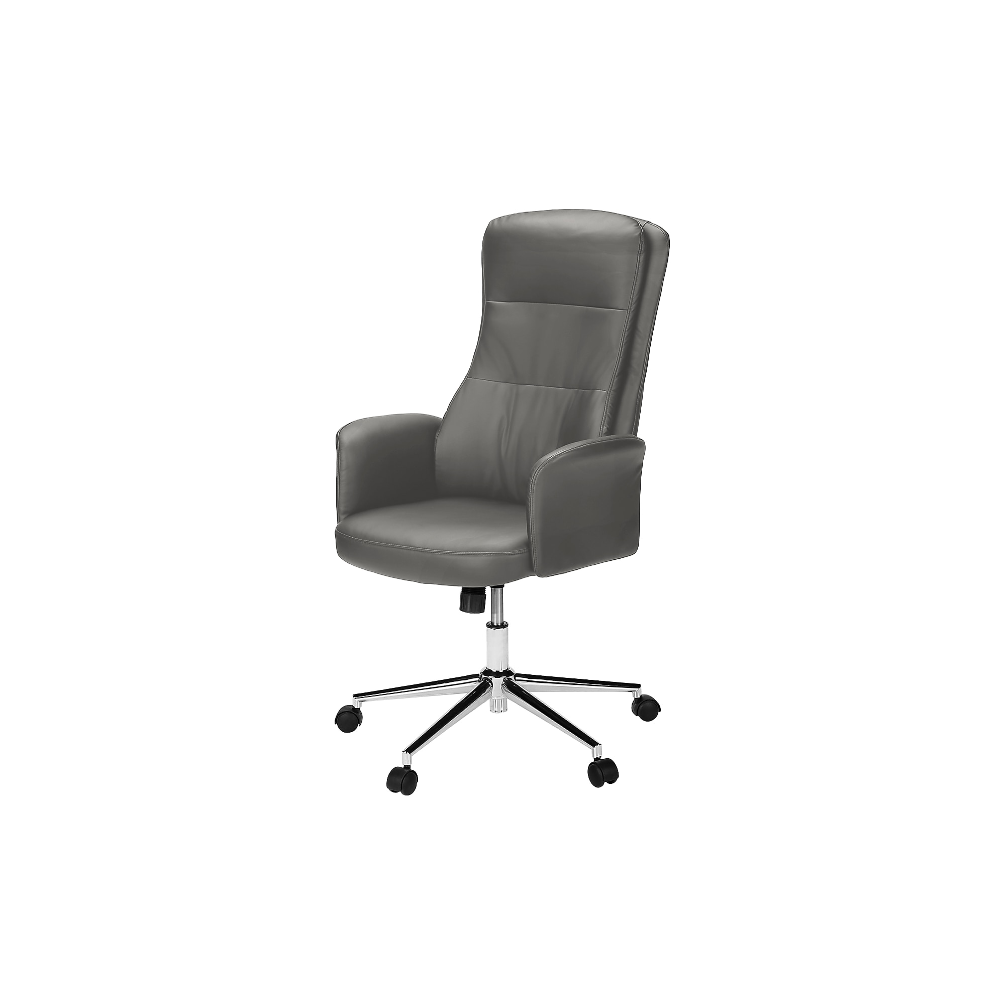 Monarch Specialties Inc. Ergonomic Faux Leather Swivel Executive Chair, Dark Grey (I 7375) Sansujyuku sansujyuku.com