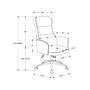 Monarch Specialties Inc. Ergonomic Faux Leather Swivel Executive Chair, Dark Grey (I 7375)~#|#~sp312210497_sc7
