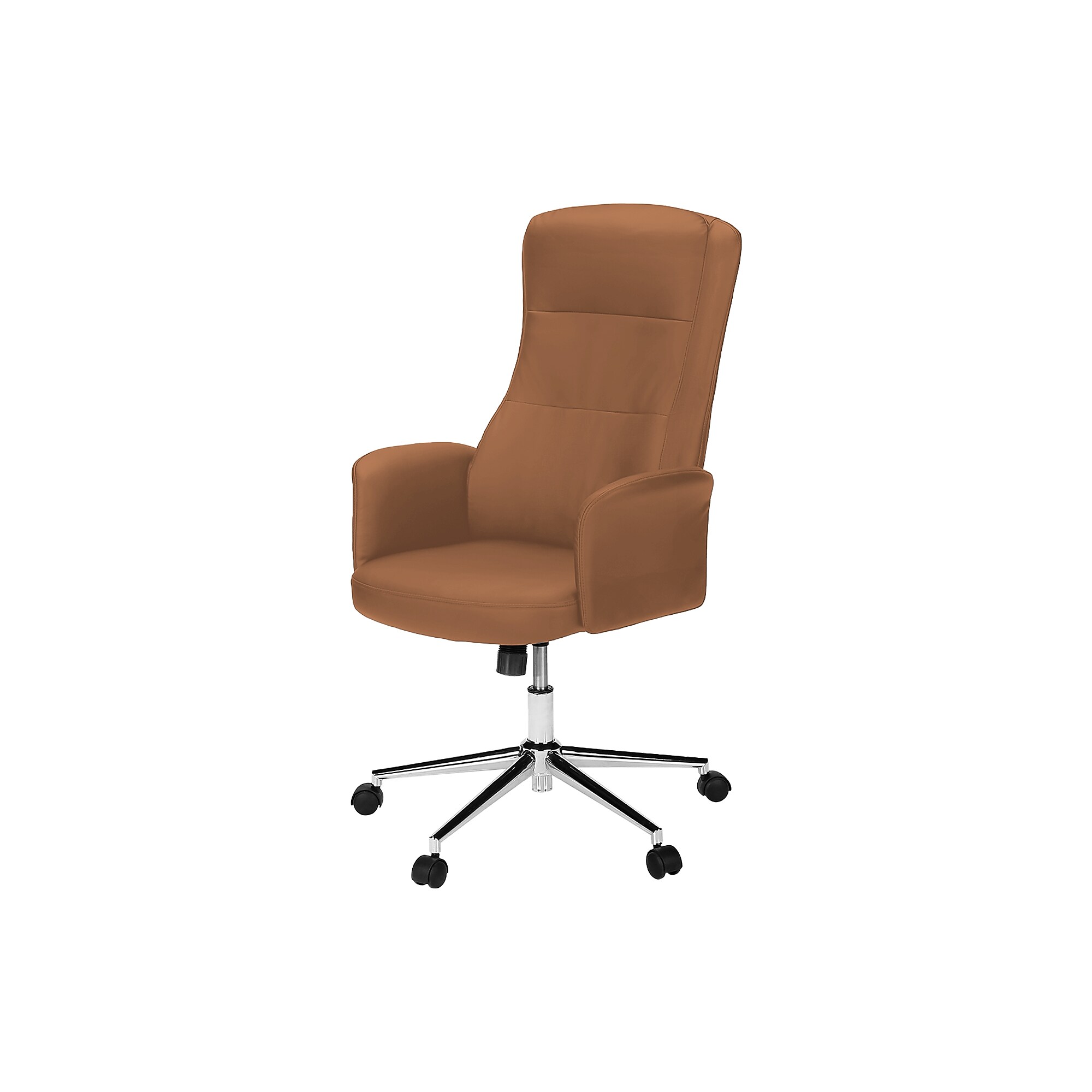 Monarch Specialties Inc. Ergonomic Faux Leather Swivel Executive Chair, Brown (I 7378) Sansujyuku sansujyuku.com