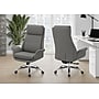 Monarch Specialties Inc. Ergonomic Faux Leather Swivel Executive Chair, Dark Grey (I 7252)~#|#~sp312210960_sc7