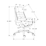 Monarch Specialties Inc. Ergonomic Faux Leather Swivel Executive Chair, Black (I 7253)~#|#~sp312210968_sc7
