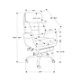 Monarch Specialties Inc. Ergonomic Fabric Swivel Executive Chair, Black (I 7273)~#|#~sp312211012_sc7