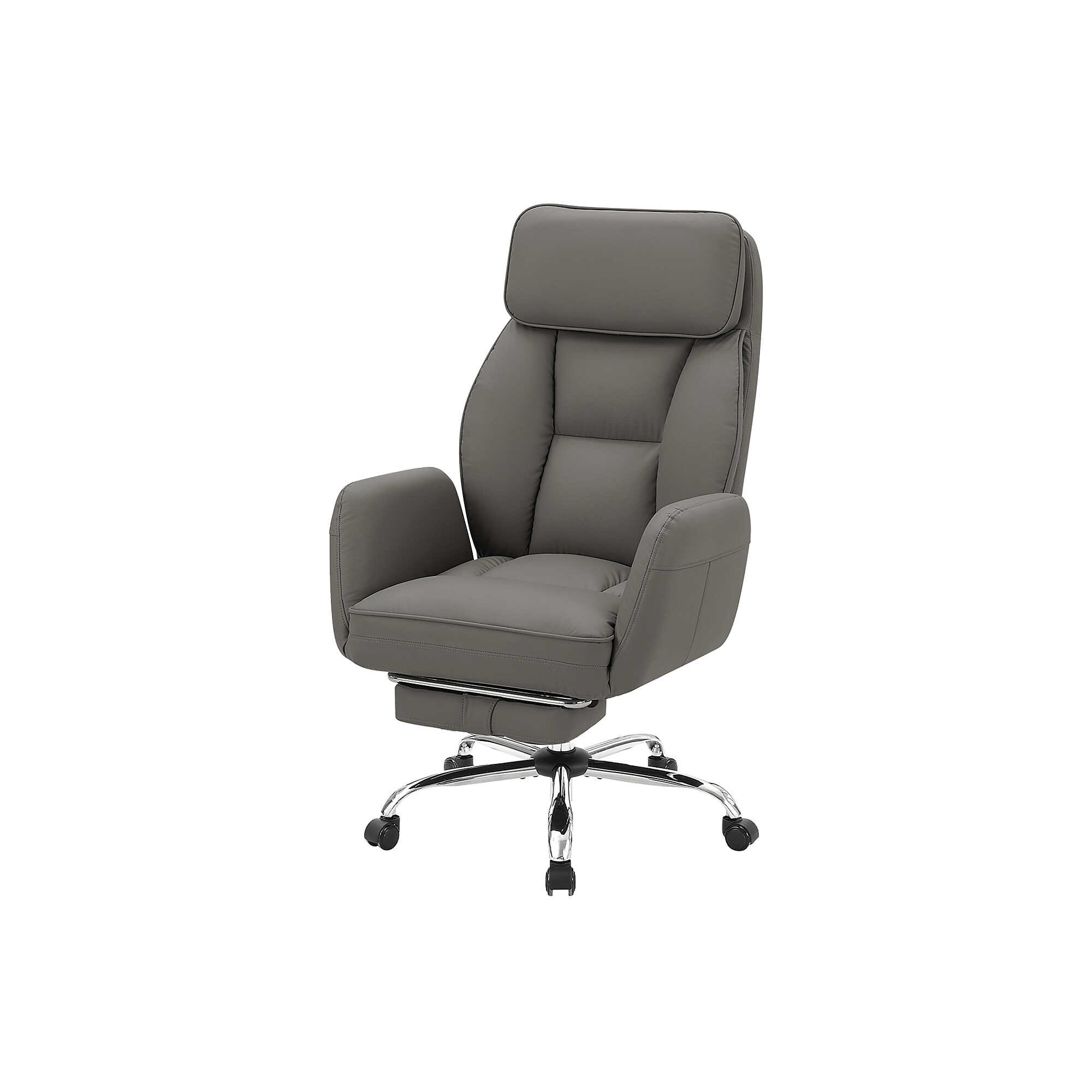 Monarch Specialties Inc. Ergonomic Faux Leather Swivel Executive Chair, Dark Grey (I 7274) Sansujyuku sansujyuku.com