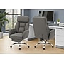 Monarch Specialties Inc. Ergonomic Faux Leather Swivel Executive Chair, Dark Grey (I 7274)~#|#~sp312211047_sc7