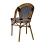 Flash Furniture Bordeaux Contemporary Aluminum and PE Rattan Bistro Stacking Chair, Black/White/Natural (SDA6421BKWHNAT)~#|#~sp312230202_sc7