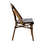 Flash Furniture Bordeaux Contemporary Aluminum and PE Rattan Bistro Stacking Chair, Black/White/Natural (SDA6421BKWHNAT)~#|#~sp312230203_sc7
