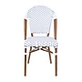 Flash Furniture Lourdes Contemporary Aluminum and PE Rattan Bistro Stack Chairs, White/Gray/Natural, Set of 2 (2SDA6421FWHGYNT)~#|#~sp312230210_sc7