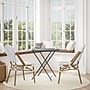 Flash Furniture Lourdes Contemporary Aluminum and PE Rattan Bistro Stack Chairs, White/Gray/Natural, Set of 2 (2SDA6421FWHGYNT)~#|#~sp312230211_sc7