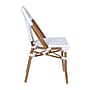 Flash Furniture Lourdes Contemporary Aluminum and PE Rattan Bistro Stack Chairs, White/Gray/Natural, Set of 2 (2SDA6421FWHGYNT)~#|#~sp312230217_sc7