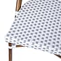 Flash Furniture Lourdes Contemporary Aluminum and PE Rattan Bistro Stack Chairs, White/Gray/Natural, Set of 2 (2SDA6421FWHGYNT)~#|#~sp312230218_sc7