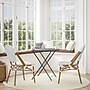 Flash Furniture Lourdes Contemporary Aluminum and PE Rattan Bistro Stacking Chair, White/Gray/Natural (SDA6421FWHGYNAT)~#|#~sp312230250_sc7