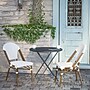 Flash Furniture Lourdes Contemporary Aluminum and PE Rattan Bistro Stacking Chair, White/Gray/Natural (SDA6421FWHGYNAT)~#|#~sp312230252_sc7