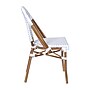 Flash Furniture Lourdes Contemporary Aluminum and PE Rattan Bistro Stacking Chair, White/Gray/Natural (SDA6421FWHGYNAT)~#|#~sp312230257_sc7