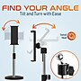 Delton T401 Adjustable 4-in-1 Stand for Tablet, Phone & Webcam, Multi-Use Desktop Holder, Black (DCT401)~#|#~sp312294817_sc7