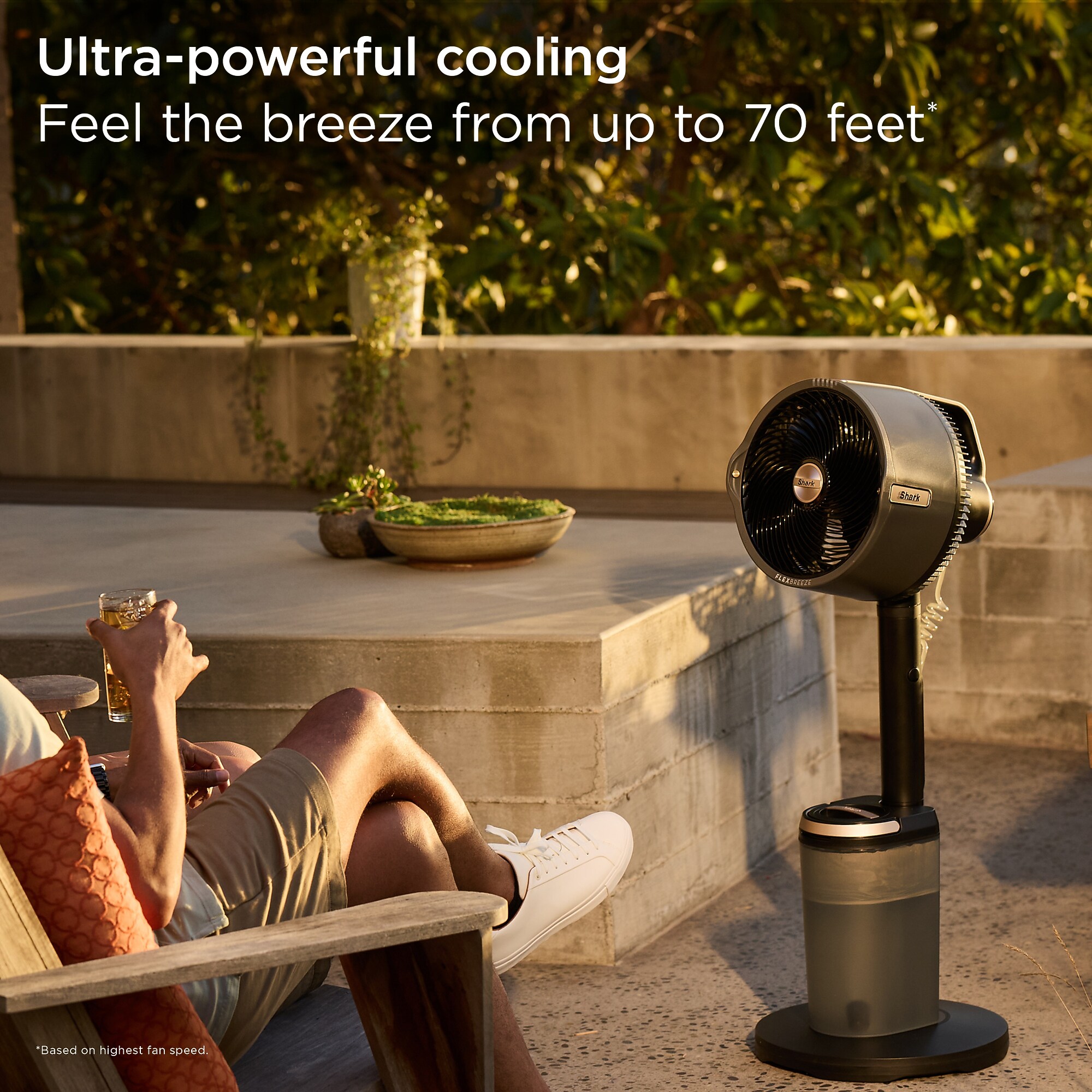 Shark FlexBreeze Pro Mist Oscillating Pedestal Fan, 5-Speed, Charcoal Grey (FA302) Sansujyuku sansujyuku.com
