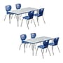 Correll Rectangular Activity Table Set, 30" x 60", Height Adjustable, Gray Granite (AP2-A3060TFREC-15-14-37-8-18)~#|#~sp312420018_sc7