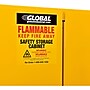 Global Industrial 110 Gallon Drum Storage Safety Cabinet with Rollers, Manual Close~#|#~sp312422640_sc7