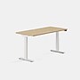 Branch Duo 58"W Electric Adjustable Standing Desk, Woodgrain/White (10-10-09-10)~#|#~sp312428675_sc7