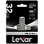 Lexar JumpDrive D400 Dual 32GB USB 3.2 Type-C Flash Drive, Silver (LJDD400032G-BNQNU)~#|#~sp312588038_sc7