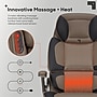 Sharper Image S-950 Heated Ergonomic Faux Leather Swivel Executive Massage Chair, Brown/Black (52755M-BRNBLK)~#|#~sp312588661_sc7