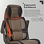 Sharper Image S-950 Heated Ergonomic Faux Leather Swivel Executive Massage Chair, Brown/Black (52755M-BRNBLK)~#|#~sp312588662_sc7