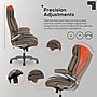 Sharper Image S-950 Heated Ergonomic Faux Leather Swivel Executive Massage Chair, Brown/Black (52755M-BRNBLK)~#|#~sp312588664_sc7