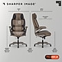 Sharper Image S-950 Heated Ergonomic Faux Leather Swivel Executive Massage Chair, Brown/Black (52755M-BRNBLK)~#|#~sp312588668_sc7