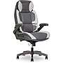 Sharper Image S-950 Heated Ergonomic Faux Leather Swivel Executive Massage Chair, Gray/White (52755M-GRYWHT)~#|#~sp312588679_sc7