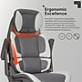 Sharper Image S-950 Heated Ergonomic Faux Leather Swivel Executive Massage Chair, Gray/White (52755M-GRYWHT)~#|#~sp312588681_sc7