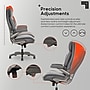 Sharper Image S-950 Heated Ergonomic Faux Leather Swivel Executive Massage Chair, Gray/White (52755M-GRYWHT)~#|#~sp312588683_sc7