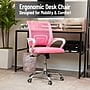 Mind Reader Ergonomic Mesh Swivel Computer and Desk Chair, Pink (OFFCHAIR-PNK)~#|#~sp312590359_sc7