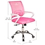 Mind Reader Ergonomic Mesh Swivel Computer and Desk Chair, Pink (OFFCHAIR-PNK)~#|#~sp312590360_sc7