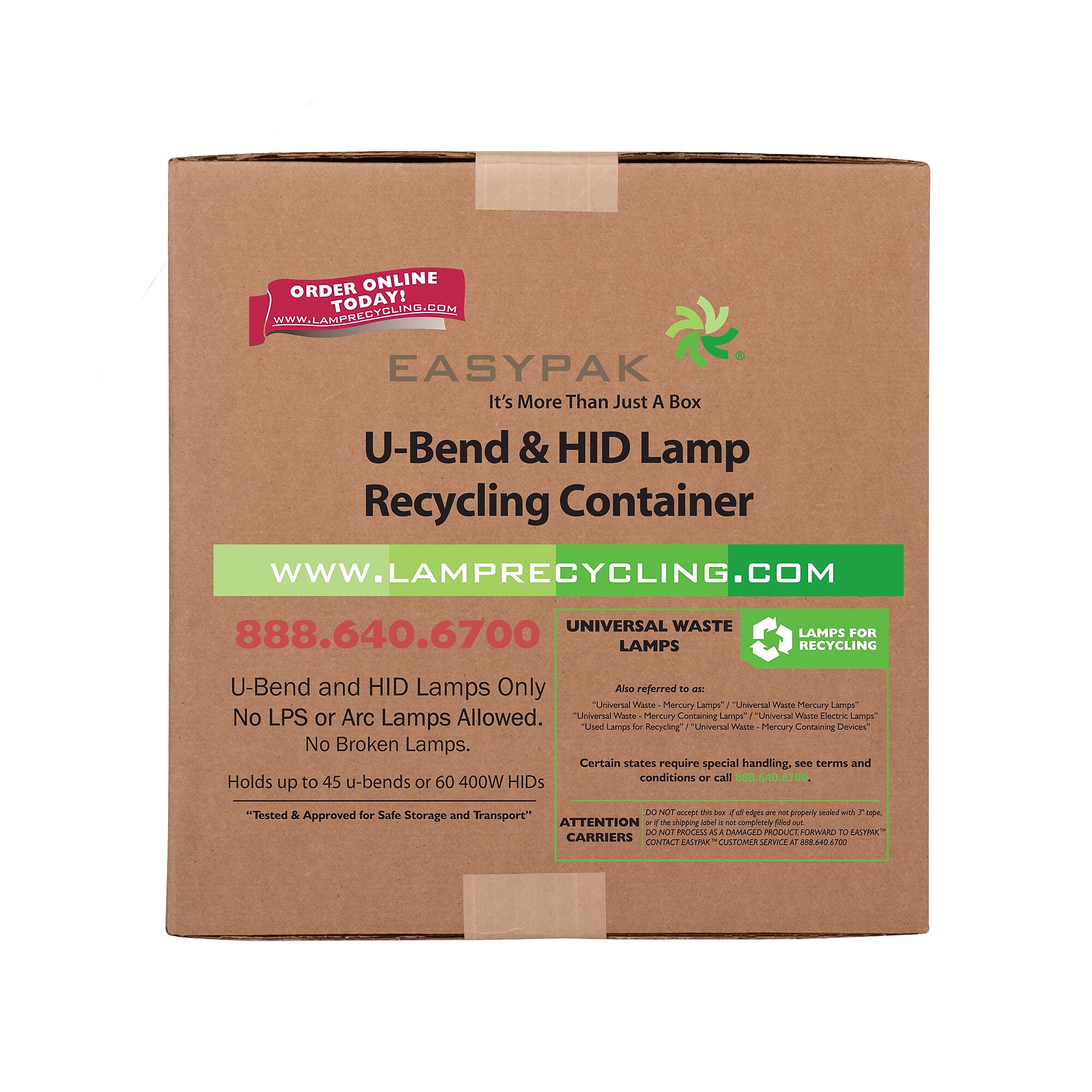 TerraCycle EasyPak U-Bend & HID Lamp Recycling Box, Brown (510-1400) Sansujyuku sansujyuku.com
