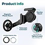 Purely F40 Magnetic Car Phone Mount for Dashboard Screens up to 0.7", Adjustable Arm Holder, Black (PSHF40BK)~#|#~sp312885935_sc7