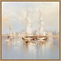Amanti Art Gold Boats II by Lazar studio Framed Canvas Wall Art Print, 30"W x 30"H (A42678944018)~#|#~sp312925671_sc7