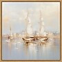 Amanti Art Gold Boats II by Lazar studio Framed Canvas Wall Art Print, 22"W x 22"H (A42678944017)~#|#~sp312925707_sc7