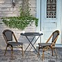 Flash Furniture Bordeaux Contemporary Aluminum and PE Rattan Bistro Chairs, Black/White/Natural, Set of 2 (2SDA6421BKWHNAT)~#|#~sp312928060_sc7