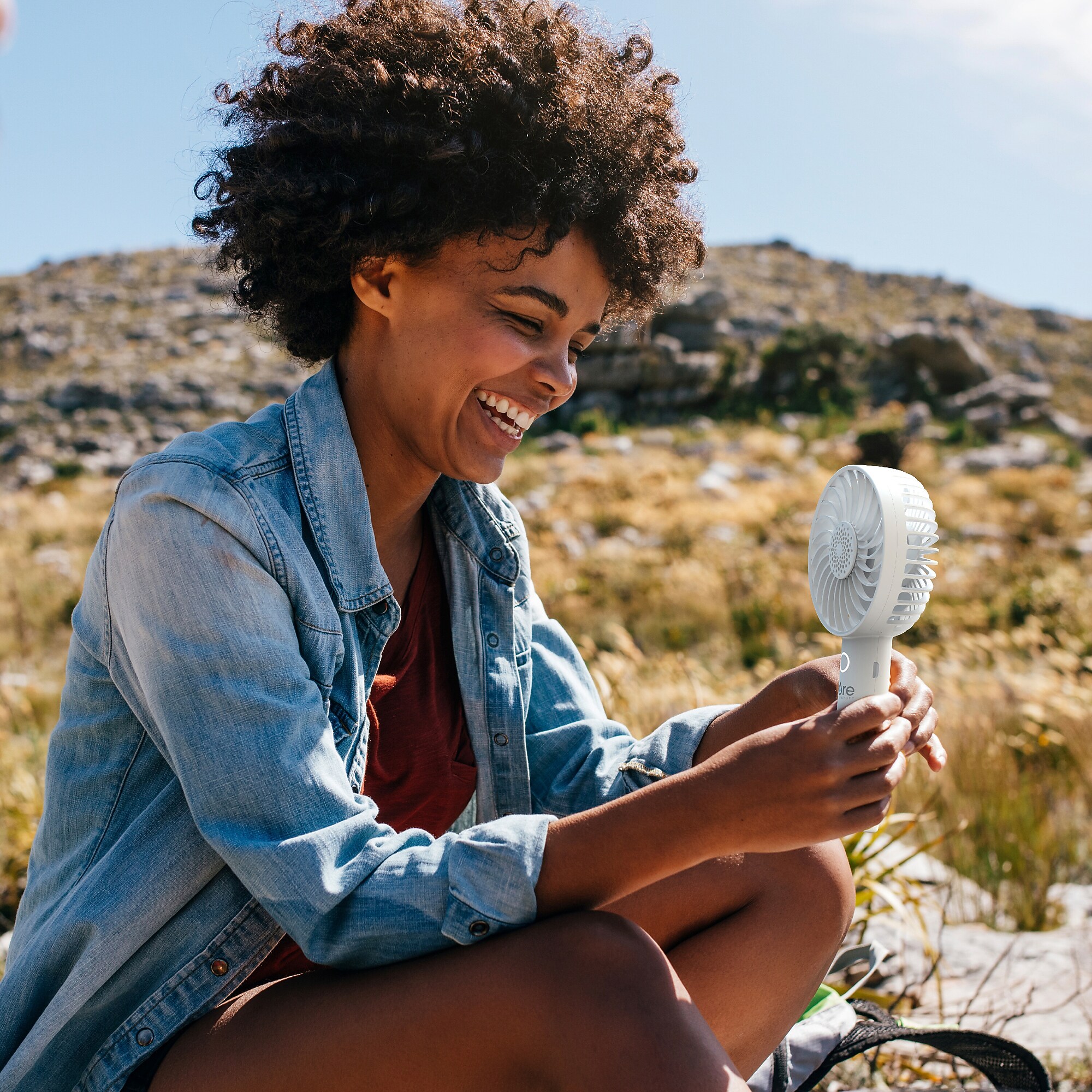 Pure Enrichment PureBreeze Handheld Fan with Base, 3-Speed, White (PEHNDFN-W) Sansujyuku sansujyuku.com