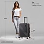 DUKAP ZAHAV 25.78" Hardside Suitcase, 4-Wheeled Spinner, TSA Checkpoint Friendly, Black (DKZAH00M-BLK)~#|#~sp312989302_sc7