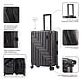 DUKAP ZAHAV 25.78" Hardside Suitcase, 4-Wheeled Spinner, TSA Checkpoint Friendly, Black (DKZAH00M-BLK)~#|#~sp312989303_sc7