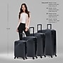 DUKAP Inception 4-Piece Hardside Spinner Carry-On Luggage Set, TSA Checkpoint Friendly, Black (DKINCSMLXL-BLK)~#|#~sp312989501_sc7
