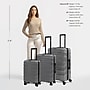 DUKAP RAV 3-Piece Hardside Spinner Luggage Set, TSA Checkpoint Friendly, Silver (DKRAVSML-SIL)~#|#~sp313046985_sc7
