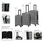 DUKAP RAV 3-Piece Hardside Spinner Luggage Set, TSA Checkpoint Friendly, Silver (DKRAVSML-SIL)~#|#~sp313046986_sc7