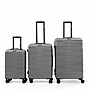 DUKAP RAV 3-Piece Hardside Spinner Luggage Set, TSA Checkpoint Friendly, Silver (DKRAVSML-SIL)~#|#~sp313046991_sc7