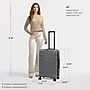 DUKAP RAV 25.59" Hardside Suitcase, 4-Wheeled Spinner, TSA Checkpoint Friendly, Silver (DKRAV00M-SIL)~#|#~sp313047130_sc7
