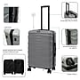 DUKAP RAV 25.59" Hardside Suitcase, 4-Wheeled Spinner, TSA Checkpoint Friendly, Silver (DKRAV00M-SIL)~#|#~sp313047131_sc7