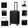 DUKAP RAV 25.59" Hardside Suitcase, 4-Wheeled Spinner, TSA Checkpoint Friendly, Black (DKRAV00M-BLK)~#|#~sp313047210_sc7